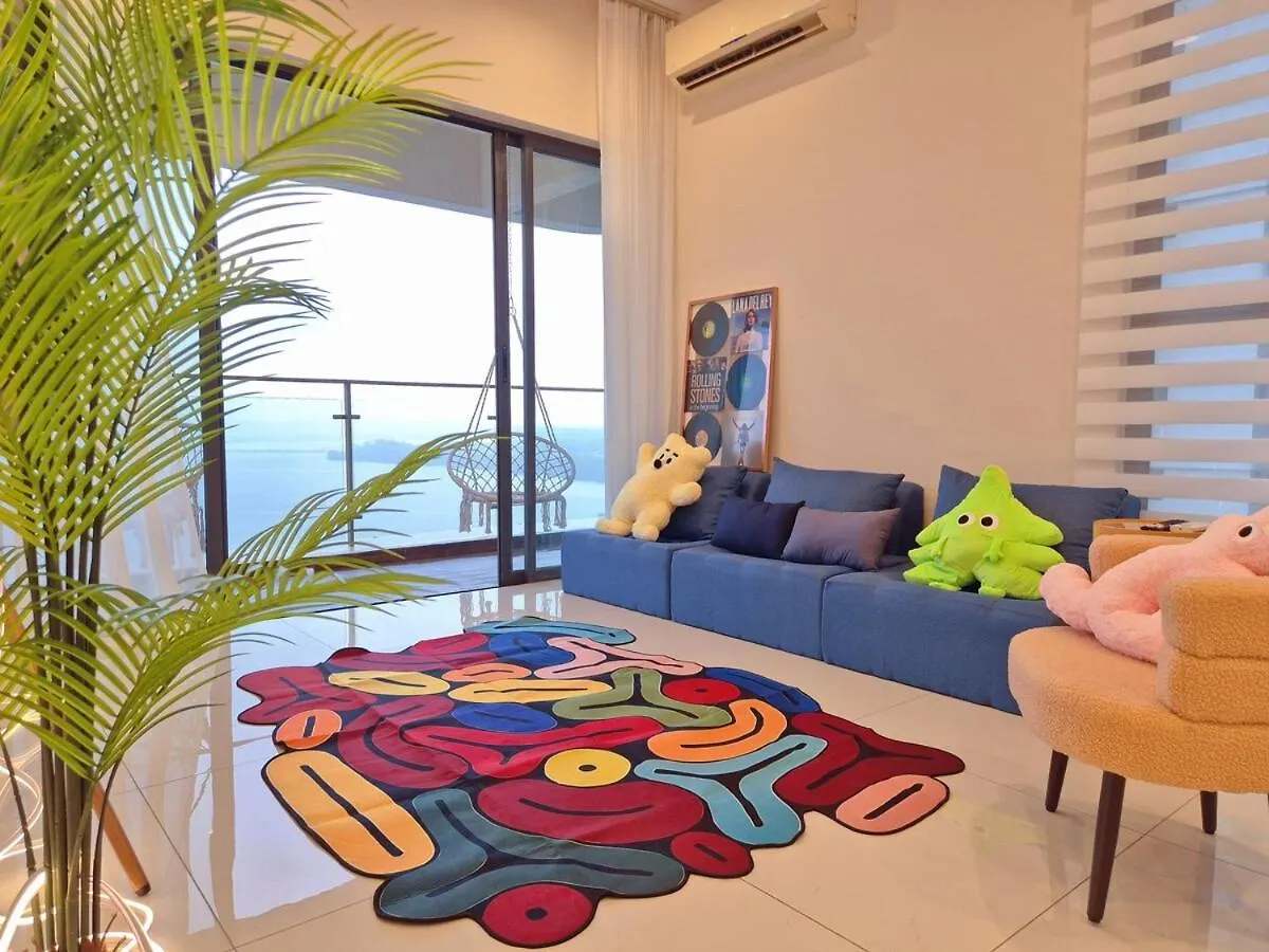 公寓 8 Pax 3 Room 3 Baths - Funky Pop Art Seaview Home 新山